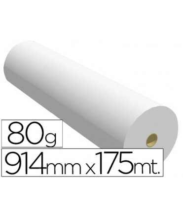 Papel reprografia para plotter 914mmx175mt 80 g