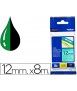Cinta brother tze-731 verde-negro 12mm longitud 8 m