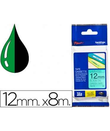 Cinta brother tze-731 verde-negro 12mm longitud 8 m