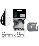Cinta brother mk-221 blanco-negro 9mm longitud 8 m