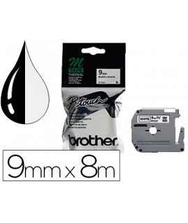 Cinta brother mk-221 blanco-negro 9mm longitud 8 m