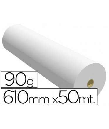 Papel reprografia para plotter 610mmx50mt 90 g impresion ink-jet