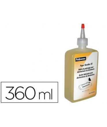 Aceite lubricante fellowes para destructora de documentos bote de 350 ml