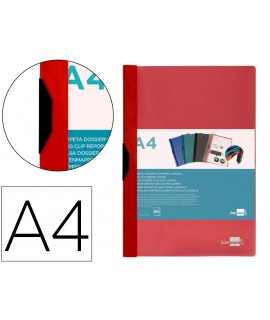 Carpeta liderpapel dossier pinza lateral 45320 polipropileno din a4 rojo 60 hojas pinza deslizante