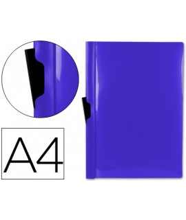 Carpeta liderpapel dossier pinza lateral 45322 polipropileno din a4 azul 60 hojas pinza deslizante