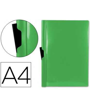 Carpeta liderpapel dossier pinza lateral 45323 polipropileno din a4 verde 60 hojas pinza deslizante