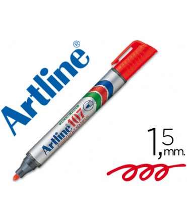 Rotulador artline marcador permanente 107 rojo punta redonda