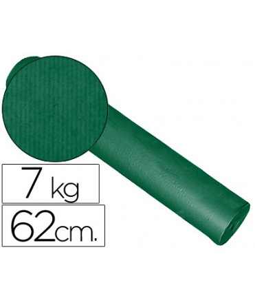 Papel de regalo kraft liso kfc bobina ancho 62 cm peso 7 kg gramaje 60 gr color verde