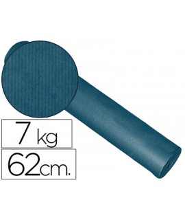 Papel de regalo kraft liso kfc bobina ancho 62 cm peso 7 kg gramaje 60 gr azul cobalto