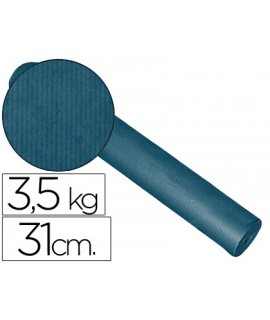Papel de regalo kraft liso kfc bobina ancho 31 cm peso 3,5 kg gramaje 60 gr color cobalto