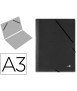 Carpeta planos liderpapel a3 carton gofrado n 12 negro