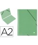 Flat folder liderpapel a2 embossed cardboard n 12 green
