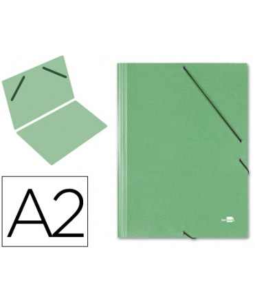 Carpeta planos liderpapel a2 carton gofrado n 12 verde