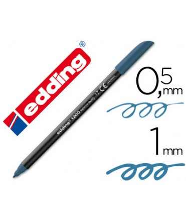 Rotulador edding punta fibra 1200 azul acero n.17 punta redonda 0.5 mm