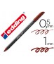 Rotulador edding punta fibra 1200 marron oscuro n. 18 punta redonda 0.5 mm