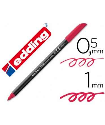 Rotulador edding punta fibra 1200 carmin n. 19 punta redonda 0.5 mm