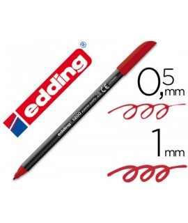 Rotulador edding punta fibra 1200 rojo ingles n.28 punta redonda 0.5 mm