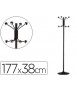 Metal coat rack with 8 hangers in black color 177x38 cm