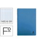 Cuaderno espiral liderpapel folio 100h cuadro 4mm tapa azul con margen 70gr