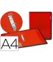 Folder liderpapel 2 rings 25 mm 43030 red polypropylene with bag and card holder with black trim