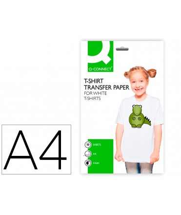 Papel q-connect transferencia para tela kf01430 din a4 bolsa de 10 hojas