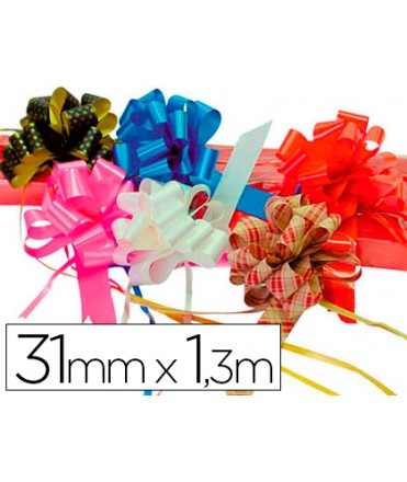 Cinta para hacer lazos oro 130 cm x 31 mm unidad