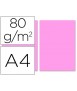 Papel color liderpapel din a4 80gr rosa paquete de 100 hojas