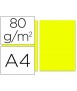 Papel color liderpapel din a4 80gr limon paquete de 100 hojas