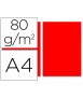 Papel color liderpapel din a4 80gr rojo paquete de 100 hojas