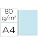 Papel color liderpapel din a4 80gr celeste paquete de 100 hojas