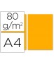 Papel color liderpapel a4 80gr naranja paquete de 100 hojas