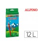 Alpine Colored Pencils 654 Box of 12 Long Colors