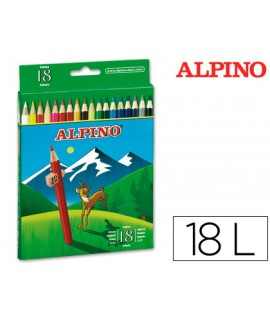 Lapices de colores alpino 656 caja de 18 colores largos