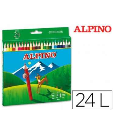 Alpine Colored Pencils 658 Box of 24 Long Colors