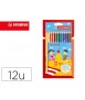 Lapices de colores stabilo trio caja de 12 colores