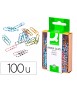 Striped color clips q-connect 28 mm box of 100 units assorted colors
