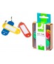Llavero portaetiquetas q-connect caja de 6 unidades colores surtidos