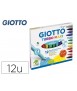 Giotto Turbo Maxi Box of 12 Washable Colors with Blocked Tip