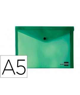 Folder liderpapel file brooch 34353 polypropylene din a5 transparent green