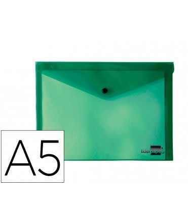 Carpeta liderpapel dossier broche 34353 polipropileno din a5 verde transparente