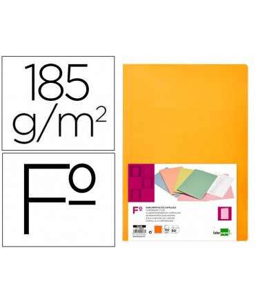 Deep orange liderpapel folio subfolder 180g/m2