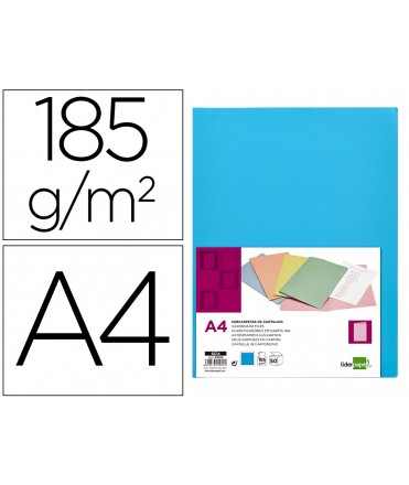 Subcarpeta liderpapel din a4 celeste intenso 180g/m2