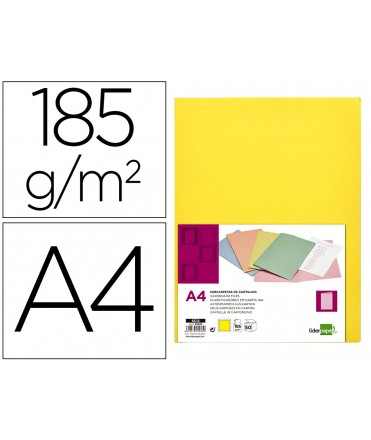 Subcarpeta liderpapel din a4 amarillo intenso 180g/m2