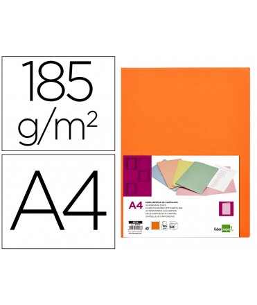 Subcarpeta liderpapel din a4 naranja intenso 180g/m2