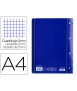 Cuaderno espiral liderpapel a4 micro serie azul tapa blanda 80h 75gr cuadro 5mm con mar gen 4 taladros azul