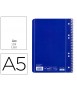Cuaderno espiral liderpapel a5 micro serie azul tapa blanda 80h 75gr liso 6 taladros azul