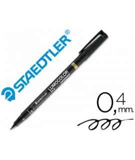 Marker staedtler lumocolor rear projection permanent fiber tip 313-9 black super fine tip round 0.4 mm