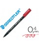 Rotulador staedtler lumocolor retroproyeccion punta de fibra permanente 313-2 rojo punta super fina redonda 0.4 mm