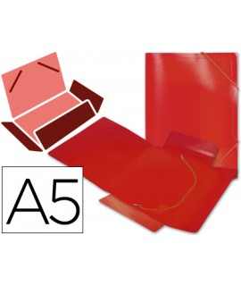 Carpeta liderpapel gomas tres solapas polipropileno din a5 color rojo