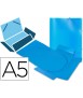 Carpeta liderpapel gomas solapas 34972 polipropileno din a5 azul
